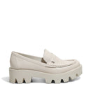 Sapato Mocassim Off White Couro Tratorado