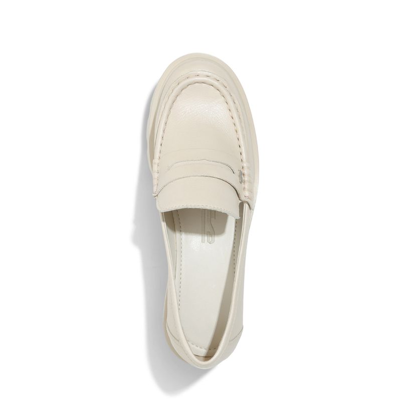 Sapato Mocassim Off White Couro Tratorado