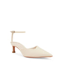 Scarpin Verniz Glossy Off White Bico Fino